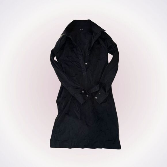 Theory black collared mini dress | Sz 4 - Picture 1 of 5